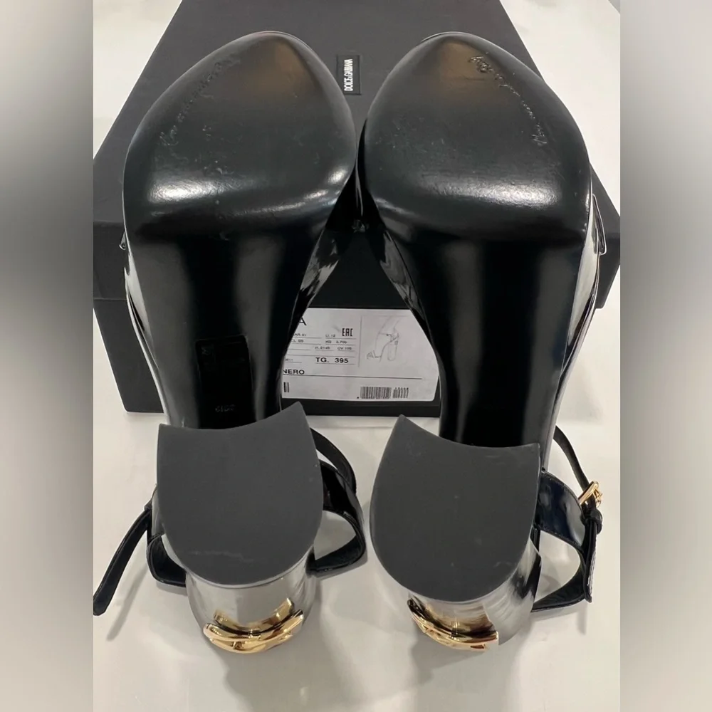 Dolce & Gabbana Polished calfskin platform sandals